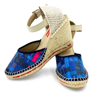 Carre Navy Buckle Wedge