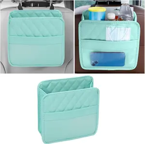 Seat  Organizer, PU Leather  Backseat  Storage Pocket, Multipurpose Auto Travel Essentials Accessories for  & Adults, Universal for   (Green)