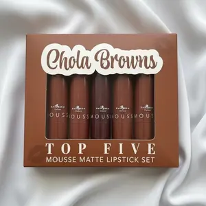 CHOLA BROWNS Top Five Mousse Matte Lipstick Set - Italia Deluxe