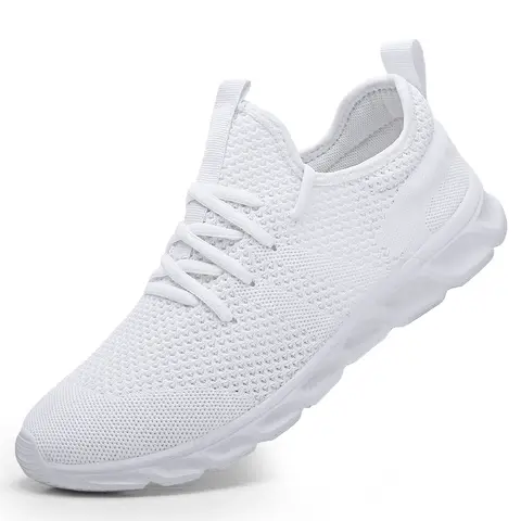 Men's Large Size 3D Mesh Casual Trainers Footwear - Lace-Up, Moisture-Wicking, Lightweight Foam, Comfortable Athletic Shoes for Summer All-Seasons Wear (Reasonably Priced)