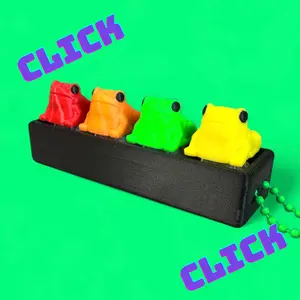Colorful Frog 4-Key Fidget Clicker – Fidget Toy – Stress Relief - Stim Toy