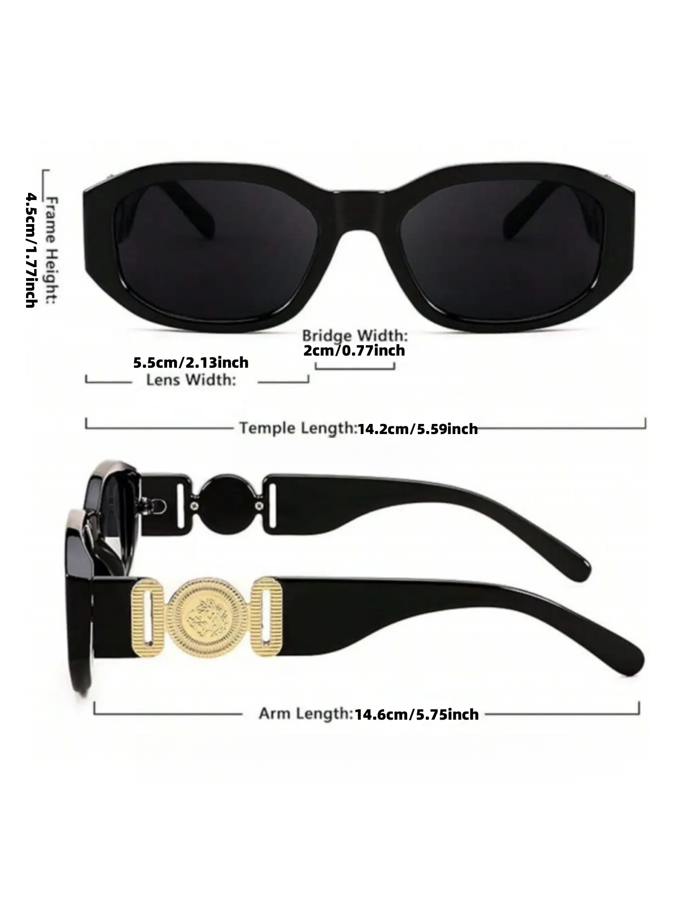 Vintage 90s Rectangle Sunglasses Thin Frame Y2K Shades timeless in the style 47 ?️ @haileybieber  main image 2