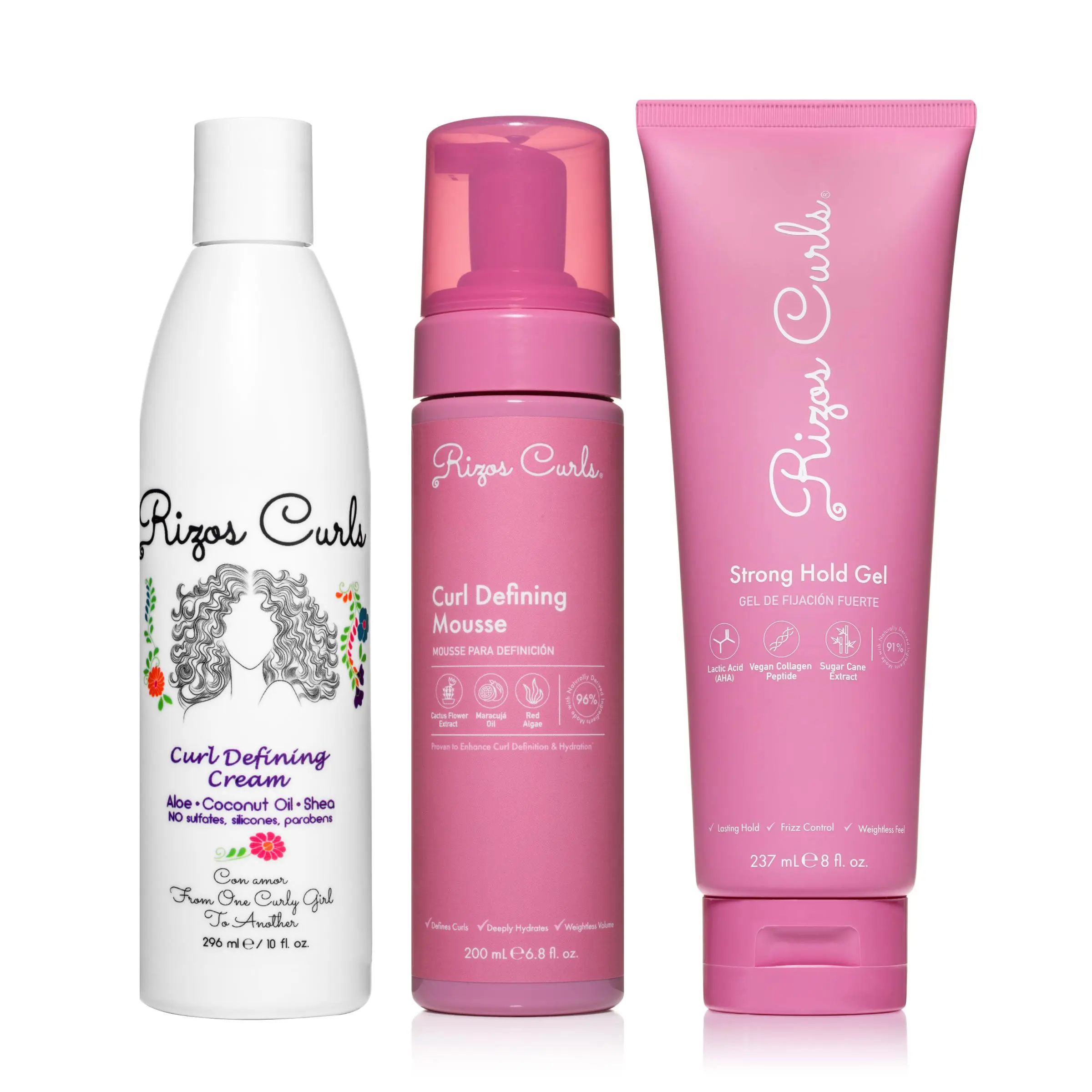 TikTok Exclusive Define & Hold Trio: Curl Defining Cream, Curl Defining Mousse, Strong Hold Gel TikTok Exclusive Define & Hold Trio: Curl Defining Cream, Curl Defining Mousse, Strong Hold Gel