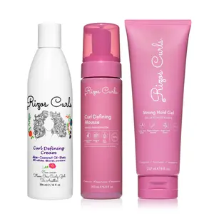 TikTok Exclusive Define & Hold Trio: Curl Defining Cream, Curl Defining Mousse, Strong Hold Gel