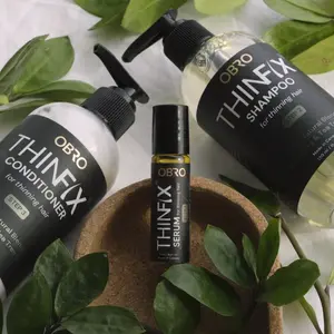ThinFix Haircare 3-Step Routine Kit - Unisex Rosemary Oil Formula Shampoo, Conditioner & Serum , 100% Natural Ingredients for Repairing Strong Hair, Lustrous Hair & Revitalized Scalp