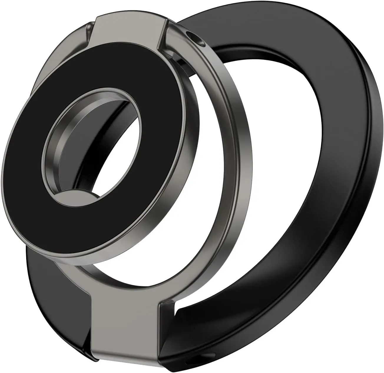 2-in-1 Magnetic Smartphone Ring Holder-Kickstand, Strong MagSafe Cellphone Grip & Mobile Accessory for iPhone 17 Air/17 Pro Max/16/15/14/13, Samsung Galaxy S26/S25/S24 Ultra, Compatible with Vehicle Accessories Phone Mount Rotating