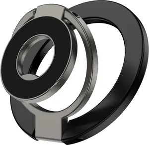 2-in-1 Magnetic Smartphone Ring Holder-Kickstand, Strong MagSafe Cellphone Grip & Mobile Accessory for iPhone 17 Air/17 Pro Max/16/15/14/13, Samsung Galaxy S26/S25/S24 Ultra, Compatible with Vehicle Accessories