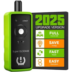 2IN1 TPMS Relearn Tool Super GL50448 for GM and Ford with Model Switch Button,Tire Pressure Sensor Monitor Reset Activation for Buick/Cadillac/Chevrolet/GMC/Lincoln 2025 Edition(Green)