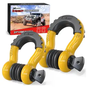 Nilight 3/4 inch D-Ring Shackle Yellow (Pair)