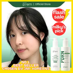 MAKE P:REM PDRN Pore Clay Cleansing Milk 6.76 Fl Oz, 200ml | Gentle Hydrating Milky Cleanser for Sensitive Skin