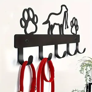 Dog Paw Metal Hook Rustproof Sturdy Hooks Decorative Wall Mounted Wreath Storage Rack Kitchen Door Space Saver Organizer, Stylish Pet Accessory for Home Decoration