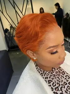 Pixie Cut Straight Short 13x4 Lace Front Wig, 150% Density Human Hair Wig for Women, Natural Look, Versatile Styling, High-Quality, Lace Front Bobs