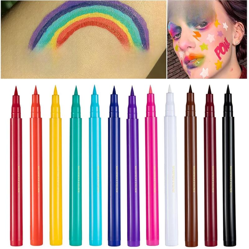 Liquid Eyeliner, Eyeliner Liquid, Long-lasting Colored Eyeliners, White Black Red Brown Green Purple Waterproof High-pigmented Colorful Eyeliners for Eye Makeup,1PC