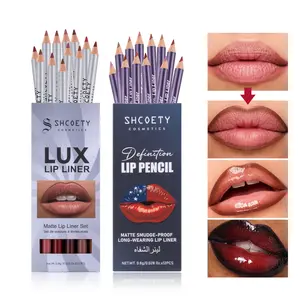 24-piece matte lip liner set, Lip liner makeup, convenient for daily use, easy to color, thin lips become fuller, variety of colors, for women, long-lasting, suitable for dates, Mother's Day gift