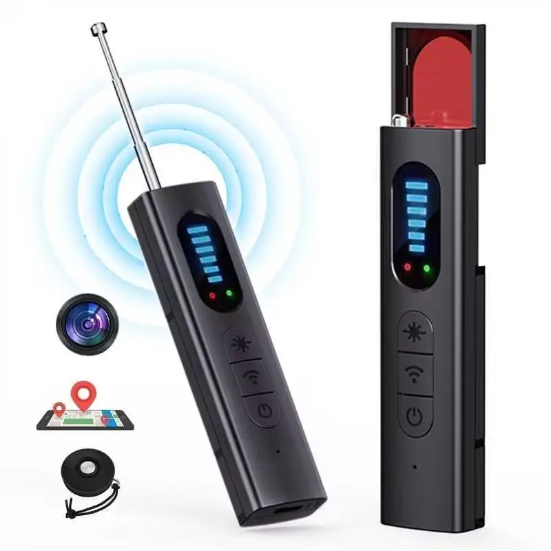 Hidden Camera Detector, Hidden Camera Detector with LED Light, GPS Tracker Detector with 5 Sensitivity Levels, Suitable for Office, Hotel, Travel, wit