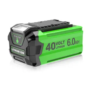 【3rd Upgrade Version】 6.0Ah 40V Replacement Battery for Greenworks 40V G-MAX Power Tools, Lithium-ion Compatible with 29472 29462 29252 20202 Series
