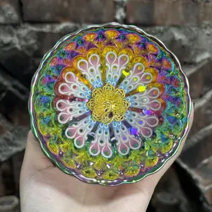Luminous Iridescent Peacock Feather Jianzhan Cup Handcrafted Porcelain Rainbow Colors Glows Green in Dark Special Live Link Only