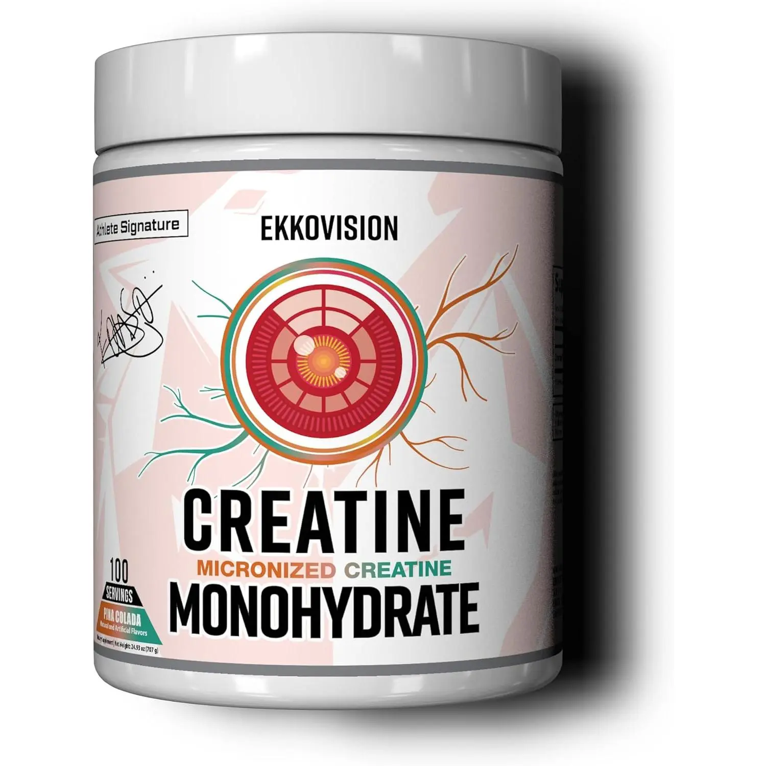 Creatine Monohydrate Powder, Micronized, Pina Colada, Pre Workout & Post Workout Supplement for Men & Women, Energy Support, Easy to Mix in Shakes, Smoothies & Beverages, 100 Servings Healthcare Fitness Protein