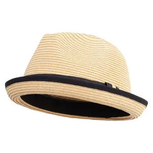 Big Size Straw Upbrim Fedora
