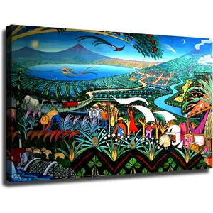 Lake Nicaragua Art Poster Canvas Print Canvas Wall Art Prints for Wall Decor Room Decor Bedroom Decor Gifts (12x8inch)