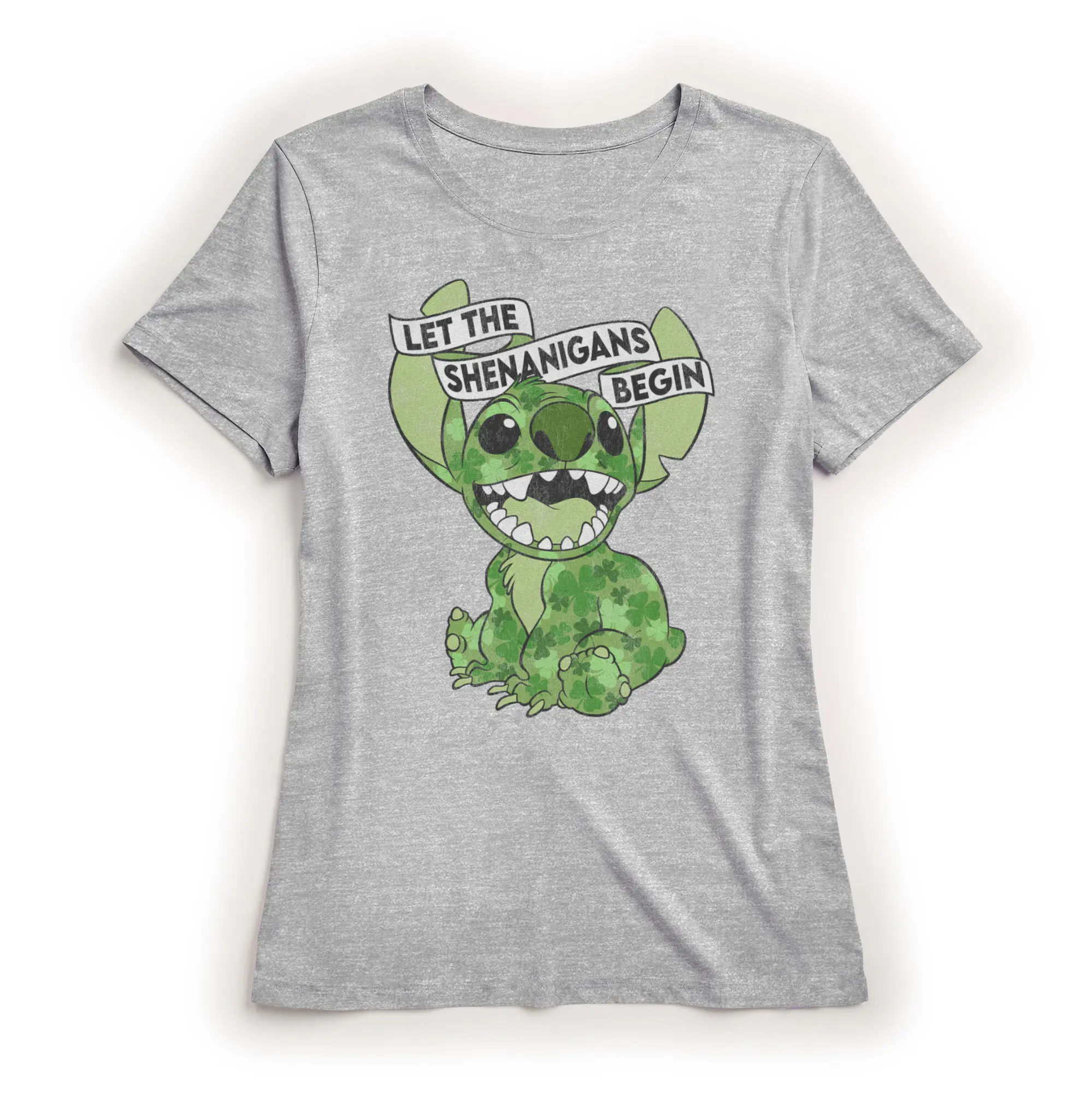 Women's Lilo & Stitch St. Patrick's Day Stitch Let the Shenanigans Begin T-Shirt