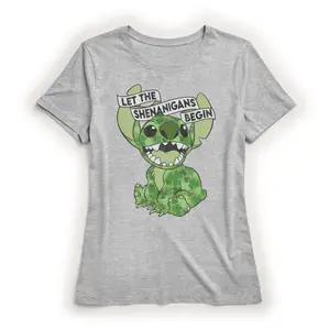 Women's Lilo & Stitch St. Patrick's Day Stitch Let the Shenanigans Begin T-Shirt