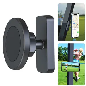 Magnetic Golf Cart Phone Holder：360 ° Rotatable Anti Shake Alloy Phone Mount Compatible with Mag-Safe iPhone 16-12 - Golf Cart Accessories Suitable for EZGO, Club Car, Yamaha, Icon