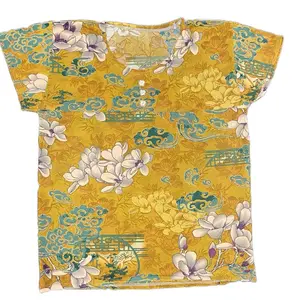 Pack of 4 Assorted Blouses One Size Unique Floral and Chinese Patterns for Everyday Wear