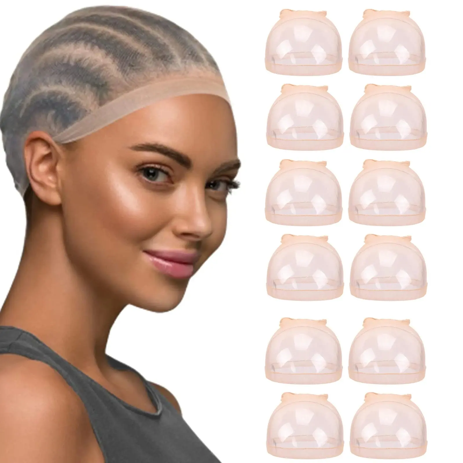 Hd Wig Cap for Lace Front Wig Premium Invisible Wig Caps Bald Cap Colorless Transparent To Match Directly To All Skin Tone