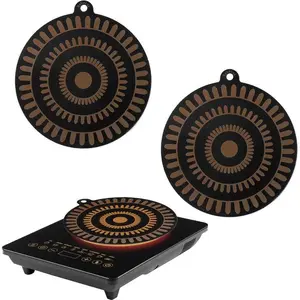 Thermochromic  Induction Cooktop Protect Mat, 2 count Multifunctional  Mat for Induction Cooktop (9.5 inches)