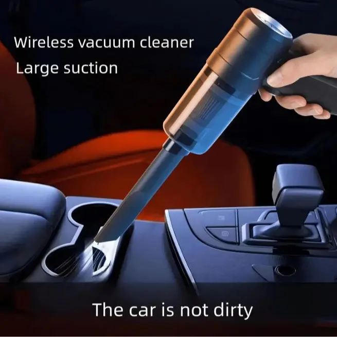 Cordless Car Vacuum Cleaner, Wireless Portable Handheld Car Vacuum with Strong Suction, Rechargeable High Power Mini Vacuum Cleaner for Car Interior Cleaning, Home Office Pet Hair Dust Removal, Lightweight Multi Nozzle Car Cleaning Device
