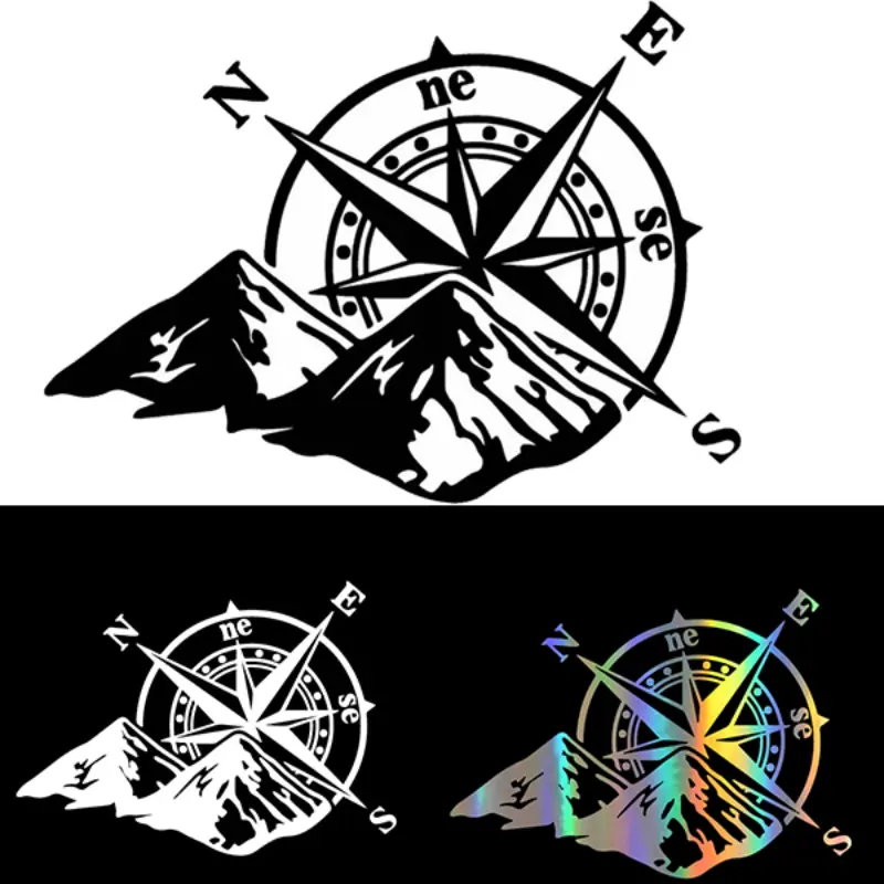 fashion Car Laser Sticker Mountain Fashion Auto Body Styling Decoration Decal Colorful Rear Windshield Stickers