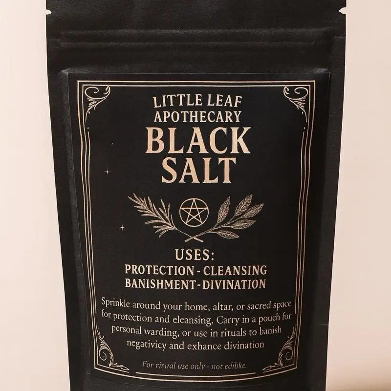 Black Salt Ritual Blend | Protection • Cleansing • Warding 3 oz Herbal Altar Work Botanical Salt