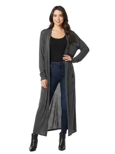 Ava N Viv Women's Gray Rayon Cardigan
