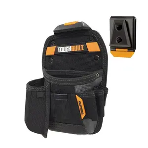 1pc TOUGHBUILT TB-CT-26 Heavy-Duty Tool Pouch with ClipTech, 8-Pocket Utility Belt Bag for Pros - Includes Knife & Measurement Compartments
