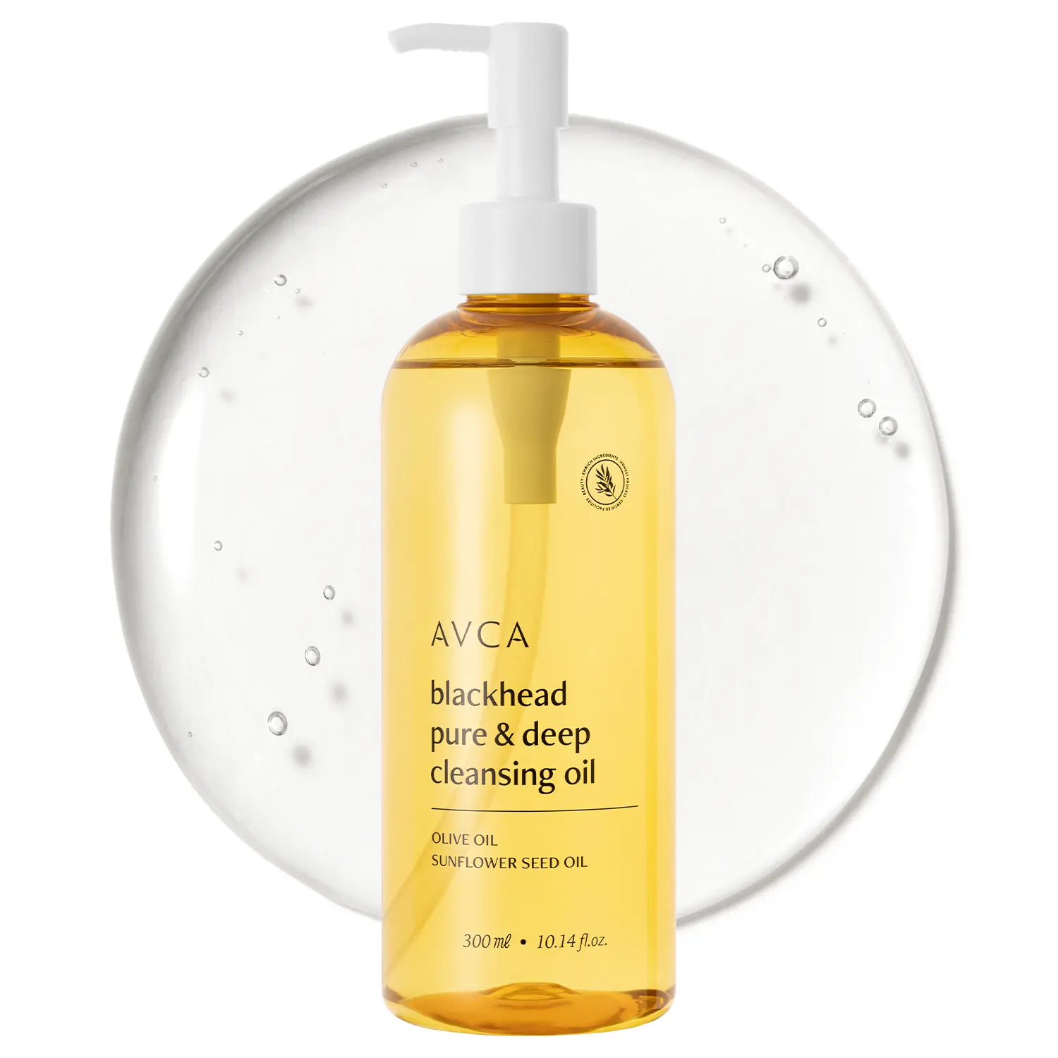 AVCA Korean Blackhead Remover Facial Cleansing Oil - Face Wash & Makeup Remover (300ml / 10.14 fl.oz.)