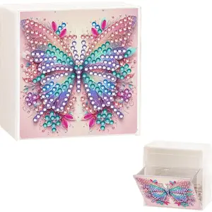 Wall Mounted Butterfly Diamond Painting Storage Box Rhinestone Diamond Painting Box Diamond Painting Container Box for Adults Beginners