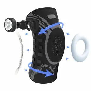 DIYCOM Breathable Compression Knee Brace with Side Stabilizers & Shock Absorption Pad – Adjustable Knee Support for Running, Gym, Basketball & Joint Pain Relief