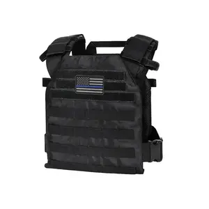 Lightweight Adjustable Vest, Tactical Training Outdoor Plate Carrier with Patch, Casual Zipper Chest Bag for Outdoor Sports Day, Fashion Vest Bag for Daily Used