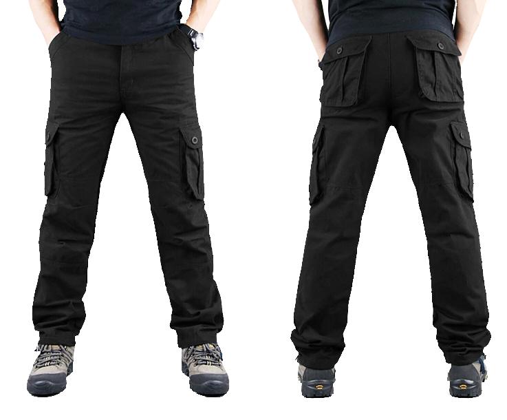 Men's Tactical Cargo Pants, 6 Pockets, Cotton Casual Trousers, Outdoor Work Pants, Plus Size Men's Clothing, Camouflage Hiking Pants