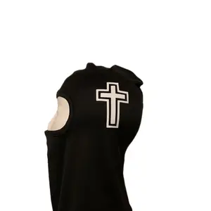 Cross designed ski mask balaclava, unisex & one size
