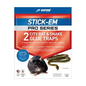 212 MAIN JT Eaton 7567316 Stick-Em Pro Series Small Glue Animal Trap Box, Sticky Traps for City Rats & Snakes, Pack of 6