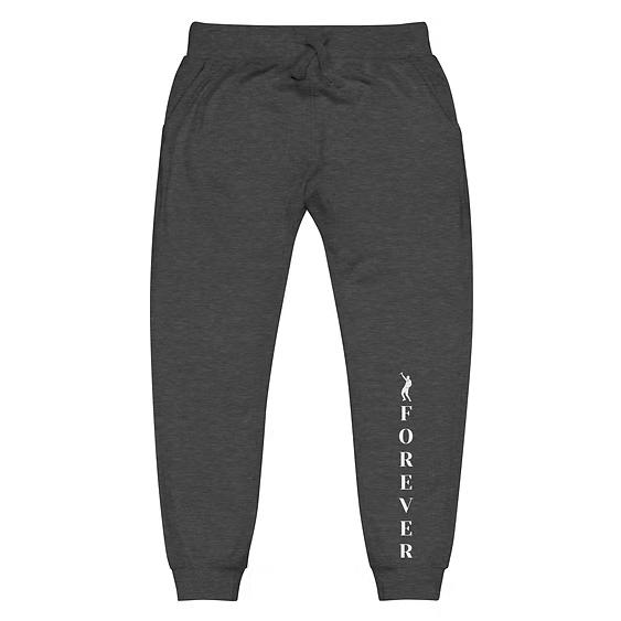 BLACK SMOKE Forever Joggers Slim Fit Streetwear Sweatpants with Vertical Logo Print Drawstring Waist and Tapered Leg Casual Daily Wear from Black Smoke Forever Collection