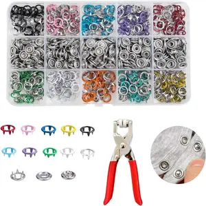 （50/100pcs）Button pliers, handheld manual pressure eyelets, cable rings, rivet pliers, baby clothing punching tools