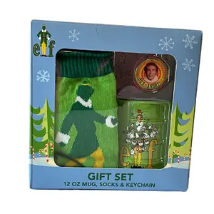Buddy the Elf Gift Set – Socks, 12oz Mug & Keychain