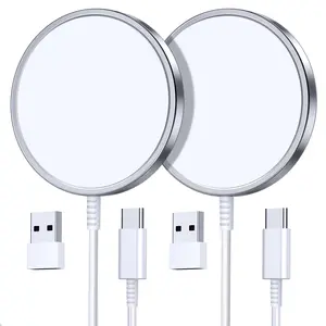 2-Pack 15W Fast Magnetic Wireless Charger for iPhone 12-17 & AirPods