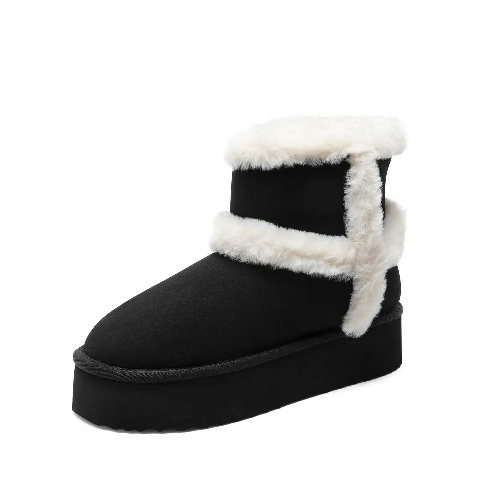 Dream Pairs Women’s Insulated Slip-On Snow Boots - Skin-Friendly Faux Fur, 1.61 in Foam, Lightweight Warm Outdoor Wear, EVA Outsole, Platform Design