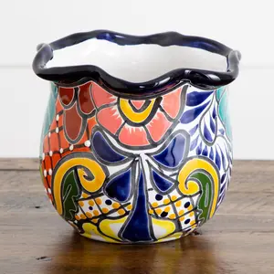 6" x 7" Handmade Mexican Talavera Ceramic Planter 6" x 7" Handmade Mexican Talavera Ceramic Planter