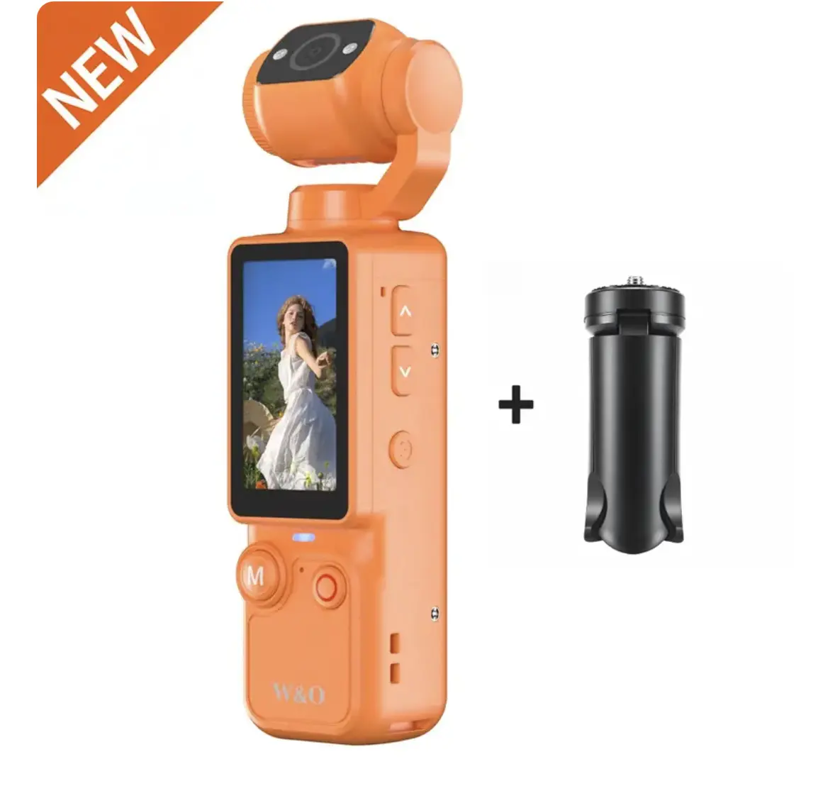 W&O Upgraded Vlogging Camera with 32GB Card, Video Recorder, Digital Vlogging Camera with 180° Rotating Lens, Full Body Camera for Vlogging, Travel & Daily Life Recording, Camcorder, Christmas Gift
