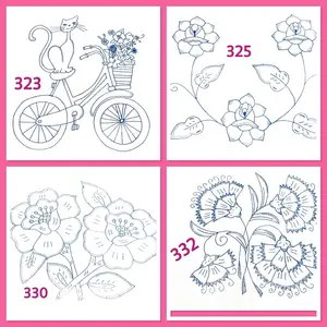 Servilleta 45x50cm (Flores) Diamante Fabric Stamped Embroidery - Bordado - Tortilla Warmer Fabriic